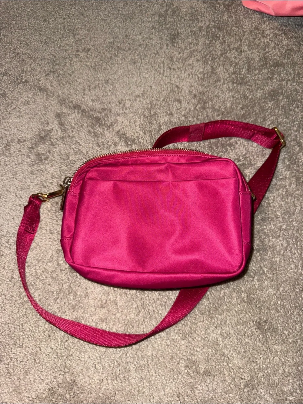 Lululemon Fuchsia Crossbody Bag with Adjustable Strap